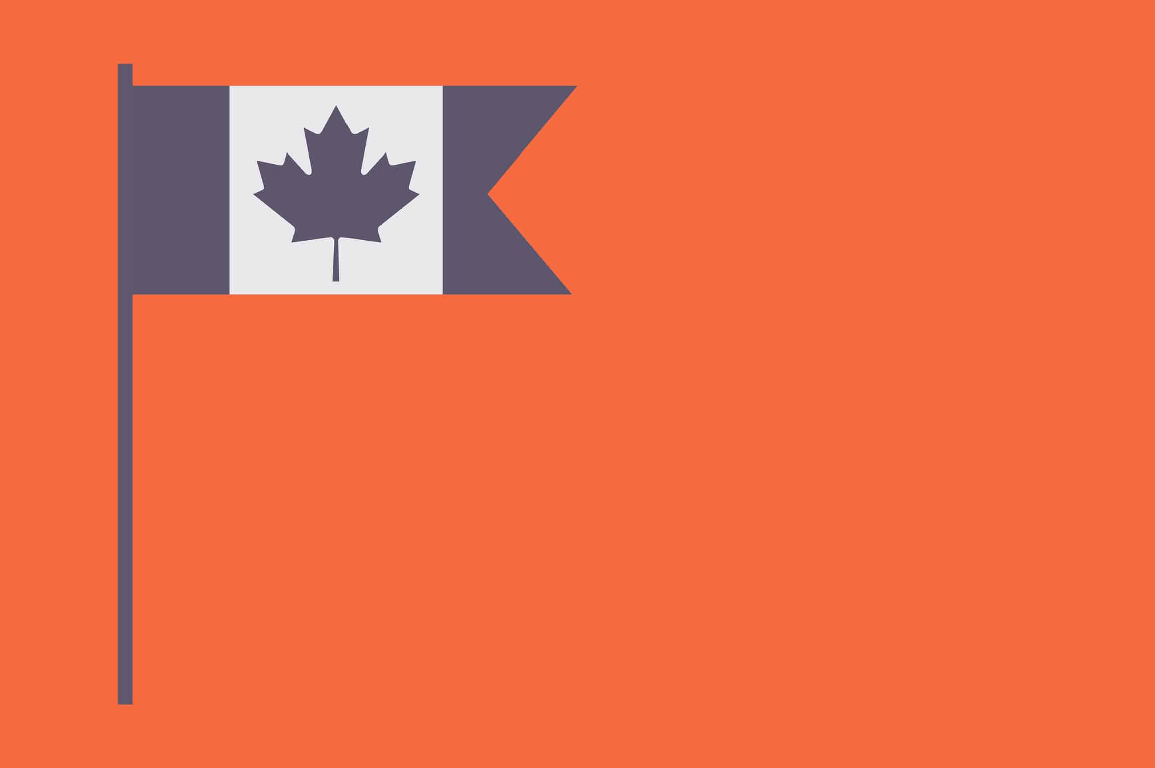 Canadian flag orange