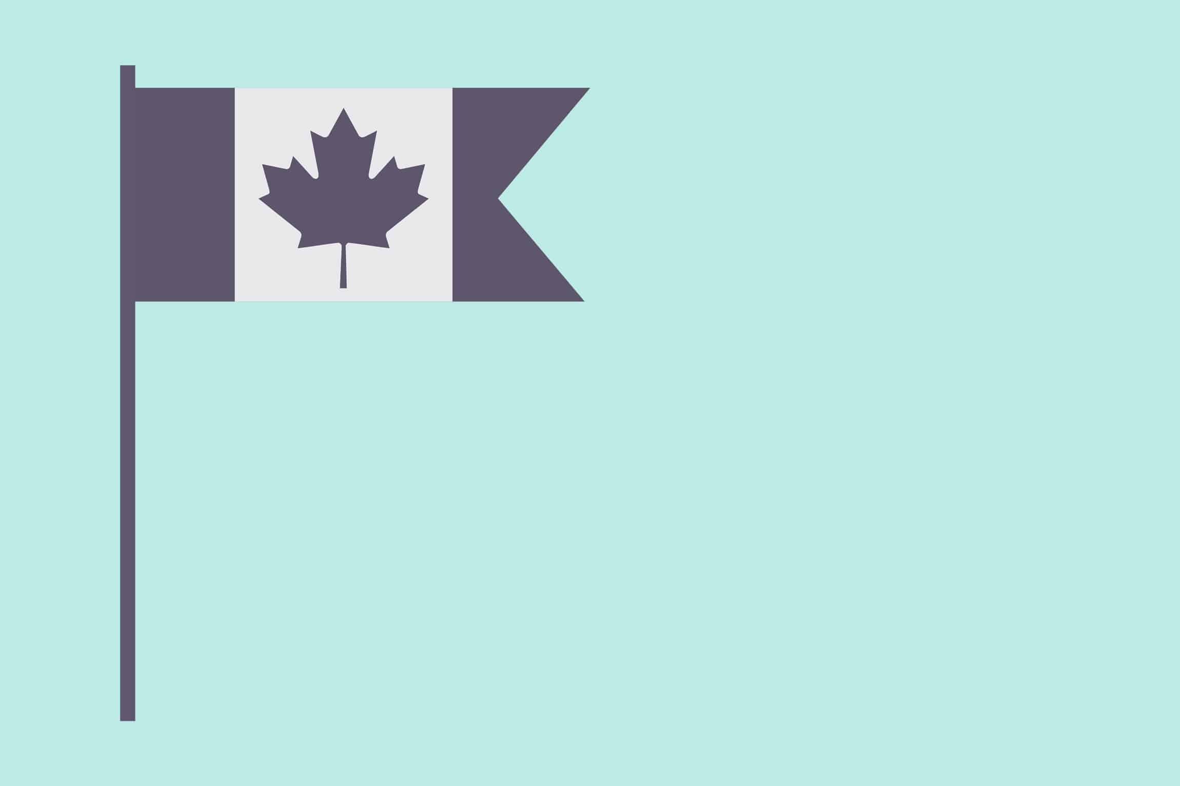 canadian flag - blue
