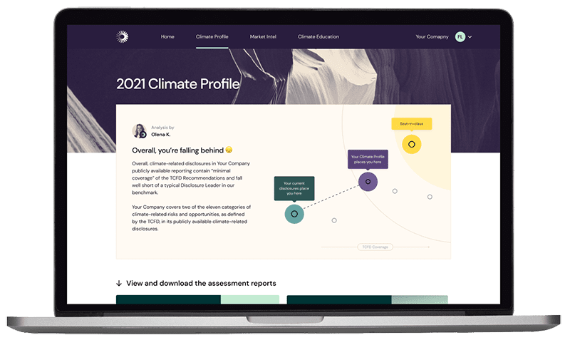 Climate Profile on MC Platform