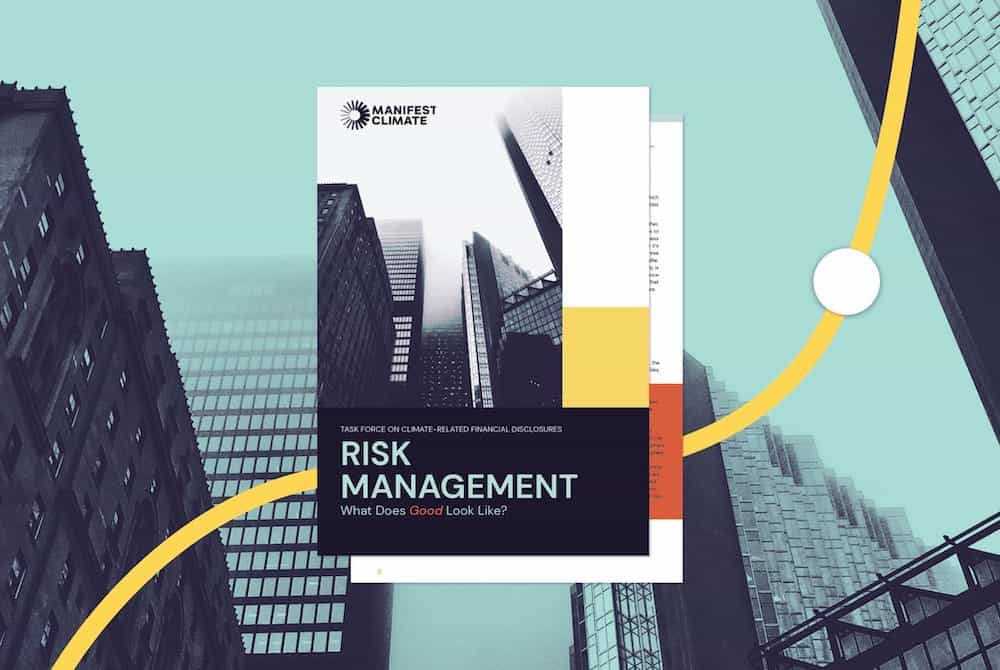 Report mockup of Risk management report from Manifest Climate